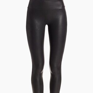Spanx High-Waist Black Faux Leather Leggings - Women